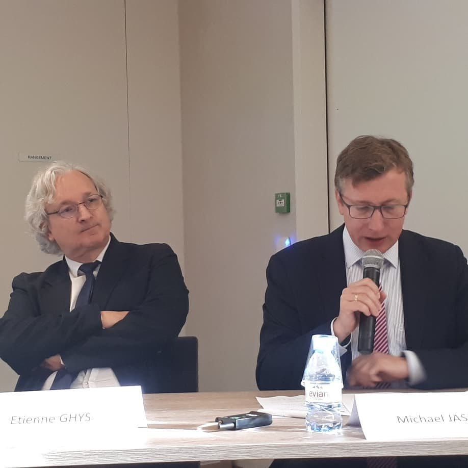 M.Ghys, Secrétaire perpétuel de l’académie et M.Jaspers, Conseiller scientifique